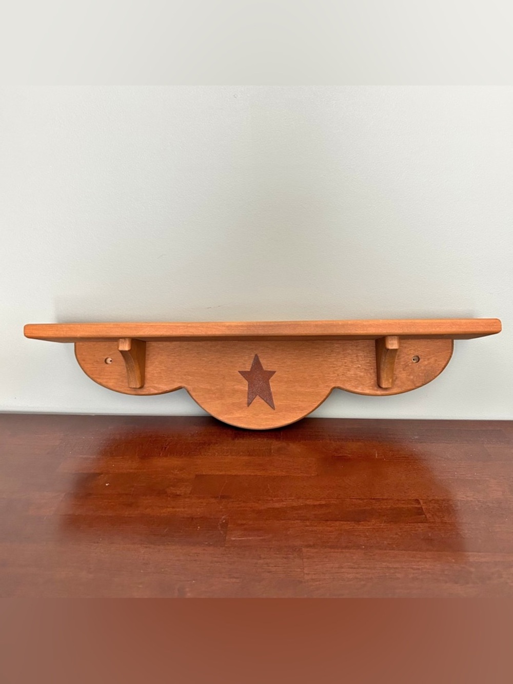 Vintage 22” Scallop Shelf Farmhouse Primitive Country Star Cottagecore USA